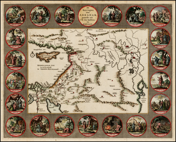 16-Middle East, Holy Land and Egypt Map By Willelm & Jan  Goeree