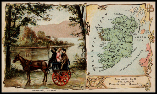 40-Ireland Map By Arbuckle Brothers Coffee Co.