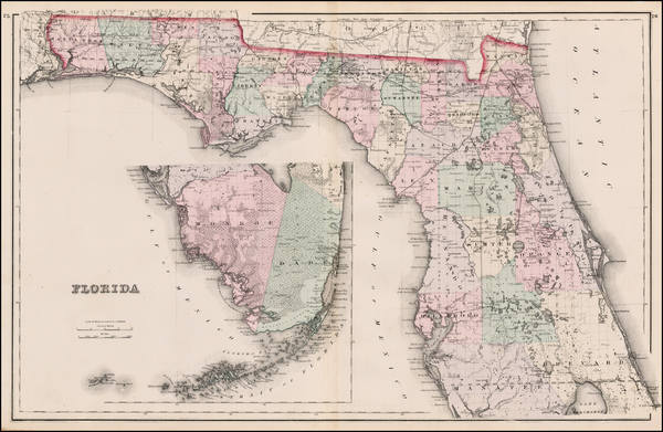 22-Florida Map By O.W. Gray