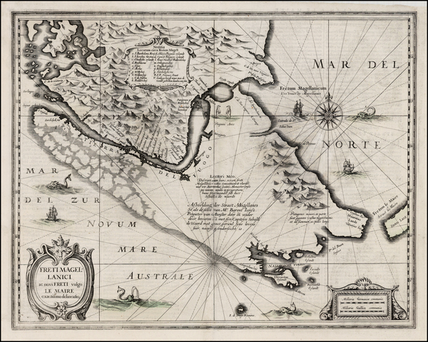 86-Polar Maps and South America Map By Henricus Hondius