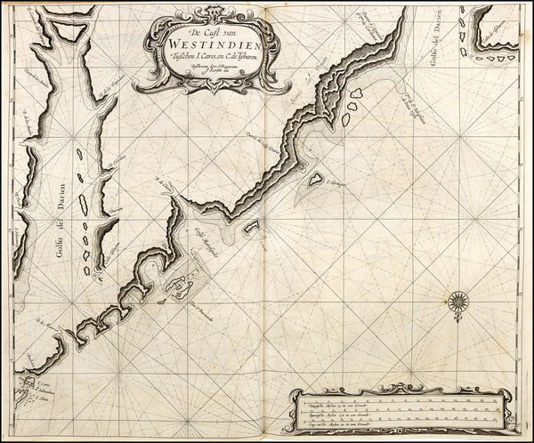 80-Central America and Colombia Map By Arent Roggeveen / Johannes Loots