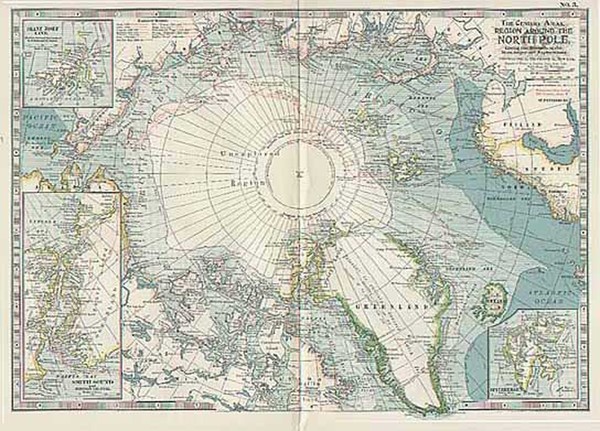 86-World and Polar Maps Map By The Century Company