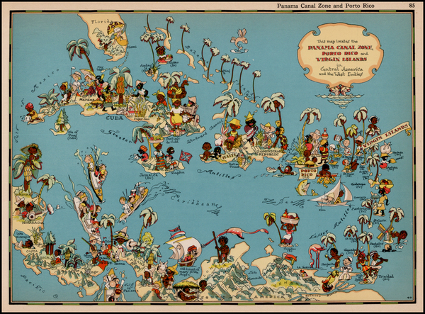 41-Caribbean and Central America Map By Ruth Taylor White