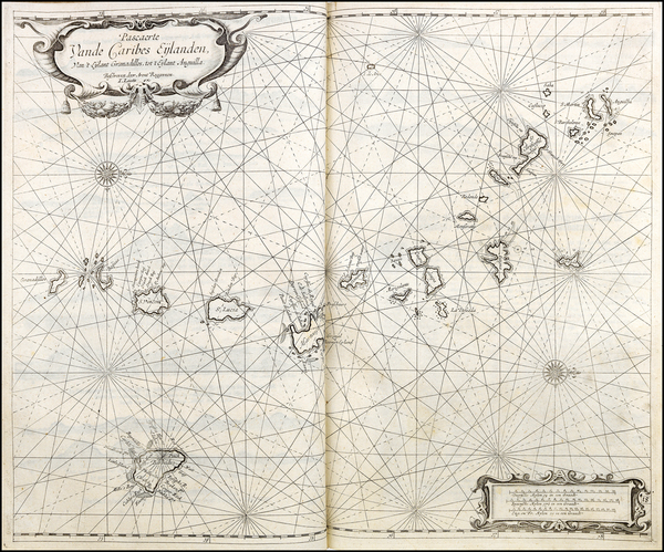 60-South America Map By Arent Roggeveen / Johannes Loots