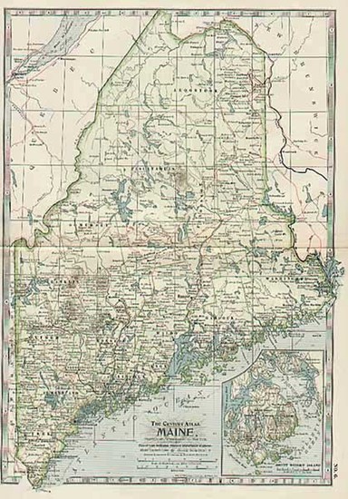 90-New England Map By The Century Company