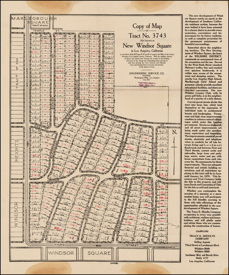 66-Los Angeles Map By Tracy E. Shoults Company