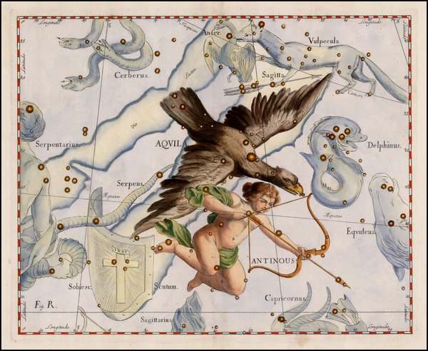 62-Celestial Maps Map By Johannes Hevelius