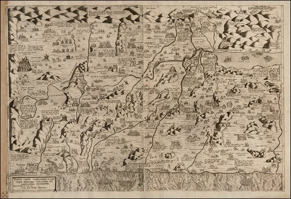 28-Holy Land Map By Claudio Duchetti / Giovanni Orlandi