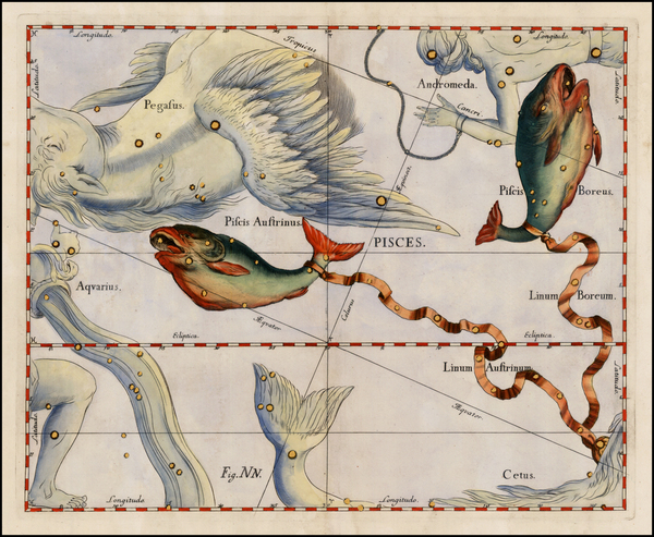 70-Celestial Maps Map By Johannes Hevelius