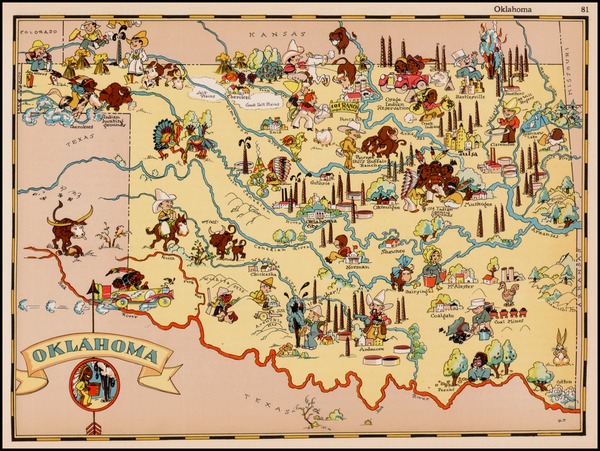 58-Plains and Oklahoma & Indian Territory Map By Ruth Taylor White