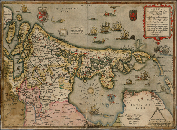 46-Netherlands Map By Gerard de Jode