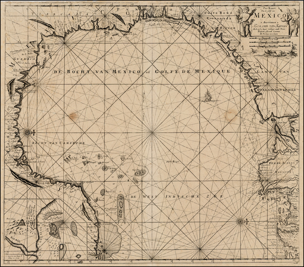 46-Florida, South, Texas and Mexico Map By Gerard Van Keulen