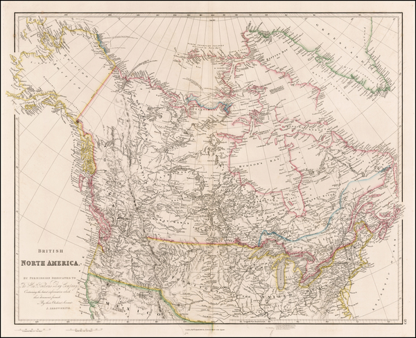 84-Plains, Rocky Mountains, Alaska and Canada Map By John Arrowsmith