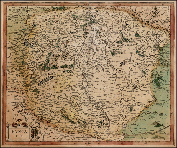 30-Hungary Map By  Gerard Mercator