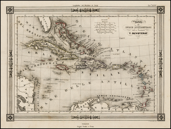 59-Caribbean Map By Thunot Duvotenay