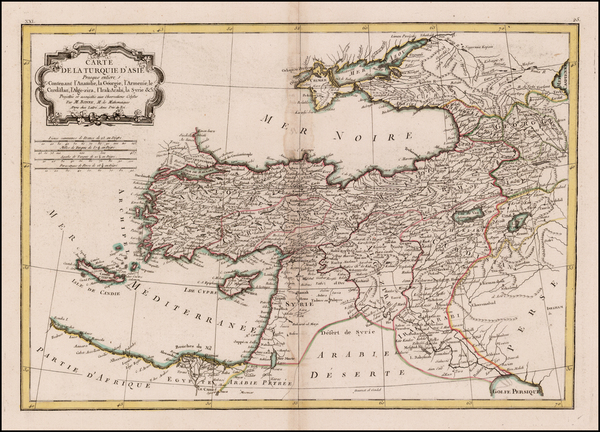 100-Central Asia & Caucasus, Middle East and Turkey & Asia Minor Map By Rigobert Bonne