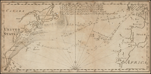 92-Atlantic Ocean, United States, Florida and North America Map By Jonathan Williams