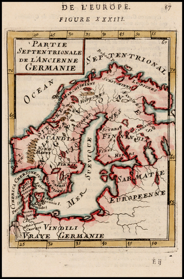 88-Scandinavia Map By Alain Manesson Mallet