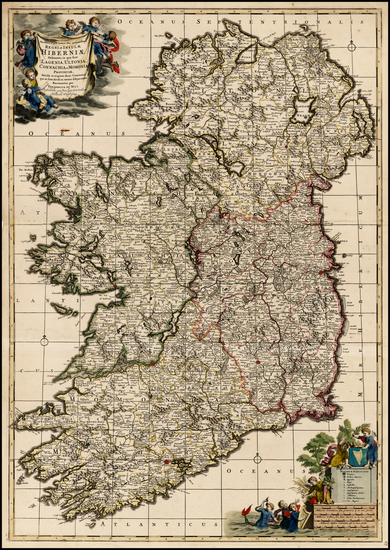 17-Ireland Map By Frederick De Wit