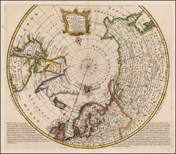 52-Northern Hemisphere, Polar Maps and Canada Map By Emanuel Bowen