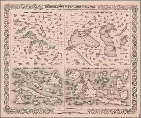 67-Midwest and Curiosities Map By G.W.  & C.B. Colton