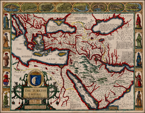 10-Russia, Ukraine, Turkey, Mediterranean, Middle East and Turkey & Asia Minor Map By John Spe