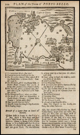 91-Central America Map By Gentleman's Magazine