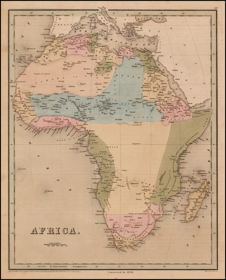 55-Africa and Africa Map By Thomas Gamaliel Bradford