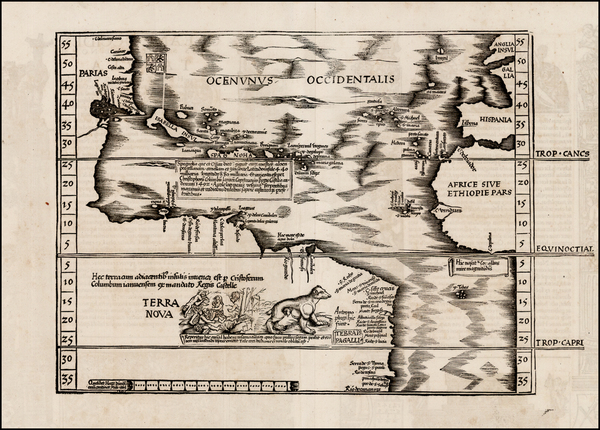 20-Atlantic Ocean, North America, South America and America Map By Lorenz Fries