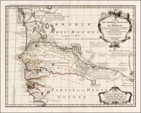 52-West Africa Map By Guillaume De L'Isle / Philippe Buache