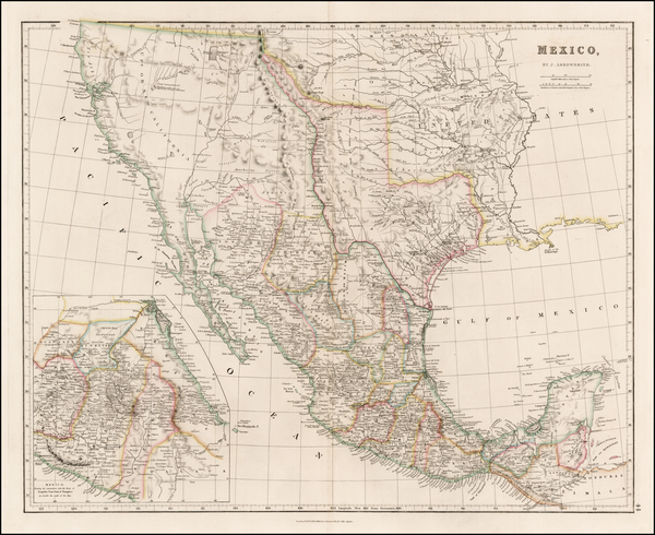 38-Texas, Southwest, Rocky Mountains and California Map By John Arrowsmith