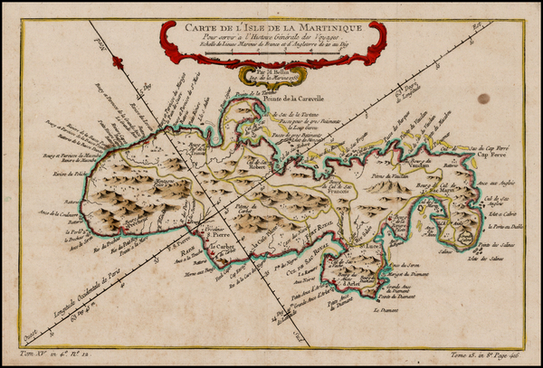 21-Caribbean Map By Jacques Nicolas Bellin