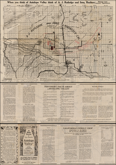 72-California Map By A. J. Rutledge & Sons