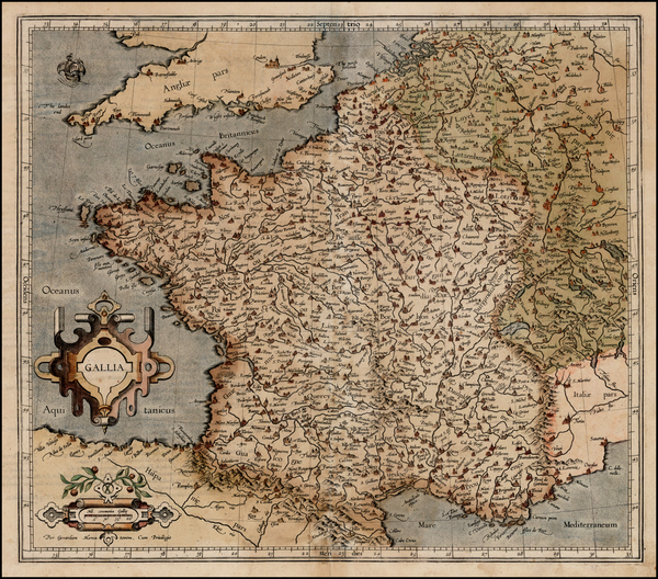 70-France Map By  Gerard Mercator