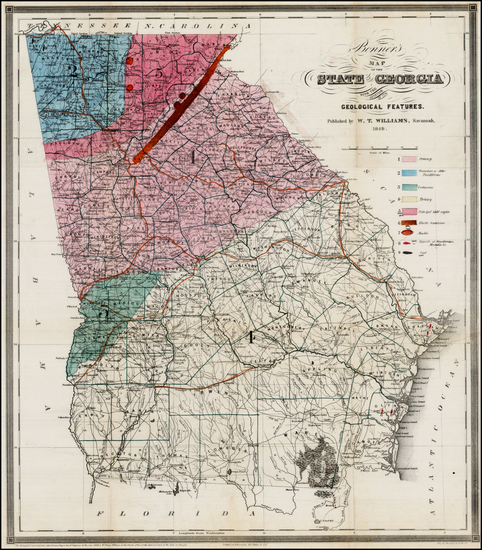 81-Southeast and Georgia Map By W. T. Williams