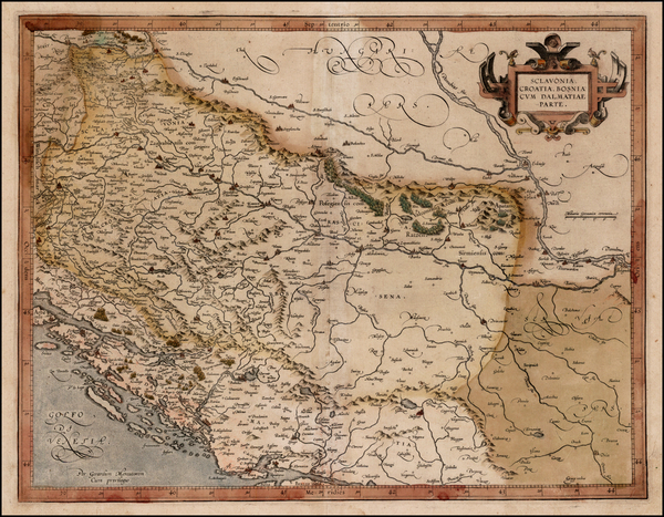 20-Balkans Map By  Gerard Mercator