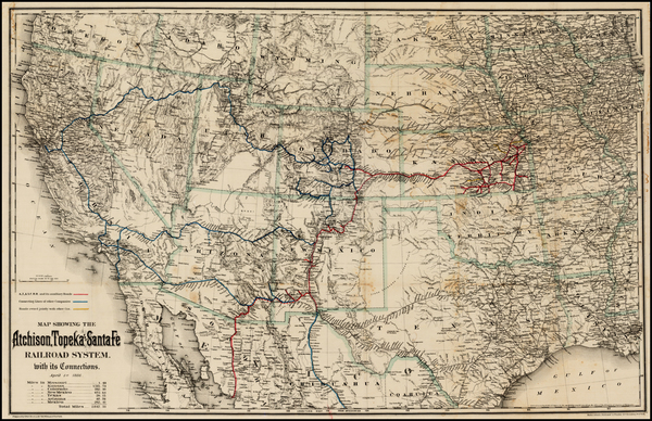 26-Texas, Plains, Southwest, Rocky Mountains and California Map By G.W.  & C.B. Colton