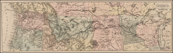 95-Midwest, Plains and Rocky Mountains Map By National Railway Publication Company