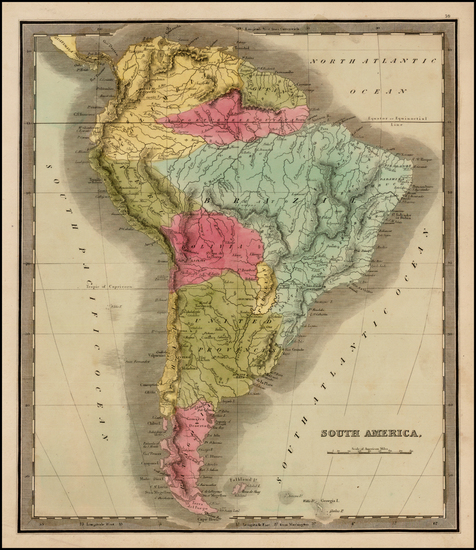 73-South America Map By John Greenleaf