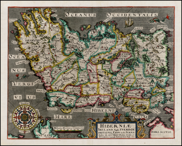 25-Ireland Map By William Hole