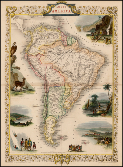 71-South America Map By John Tallis