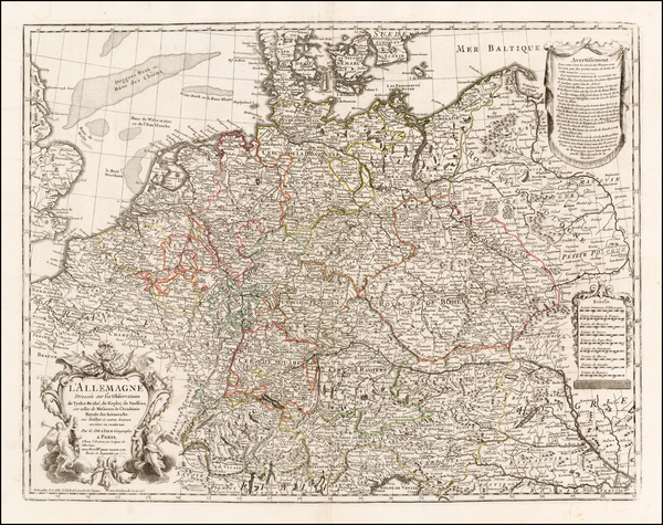 57-Netherlands, Poland, Baltic Countries and Germany Map By Guillaume De L'Isle / Philippe Buache