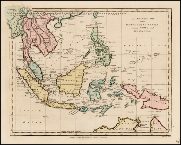 17-China, Southeast Asia, Philippines and Australia Map By Robert Wilkinson