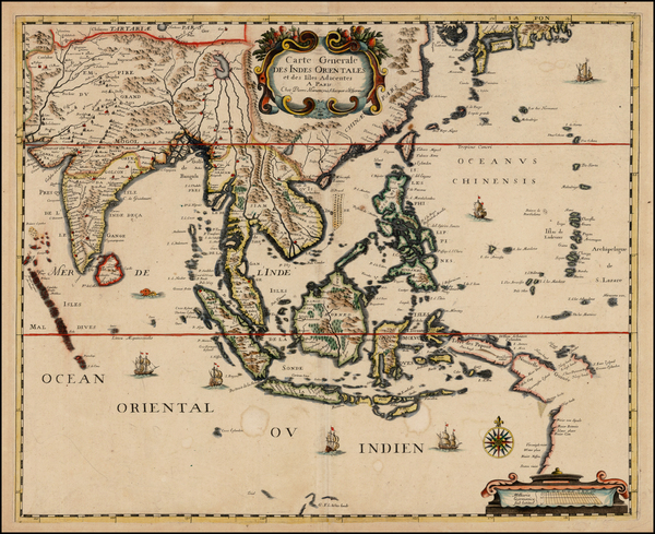 56-China, Japan, India, Southeast Asia, Philippines, Other Islands and Australia Map By Pierre Mar