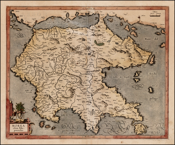 0-Balearic Islands and Greece Map By  Gerard Mercator