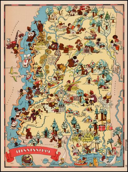 80-South and Southeast Map By Ruth Taylor White