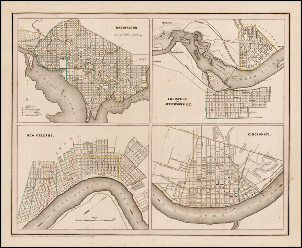 100-Mid-Atlantic, South and Midwest Map By Thomas Gamaliel Bradford