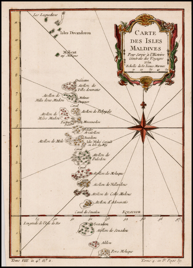 74-India and Other Islands Map By Jacques Nicolas Bellin