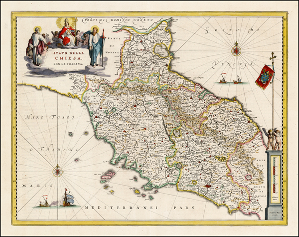 53-Italy Map By Willem Janszoon Blaeu