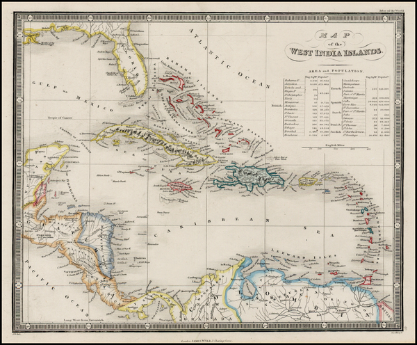 63-Caribbean Map By James Wyld